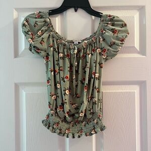 Green floral shirt size small
